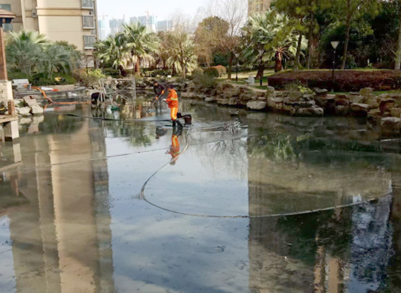 船山景观池淤泥清理